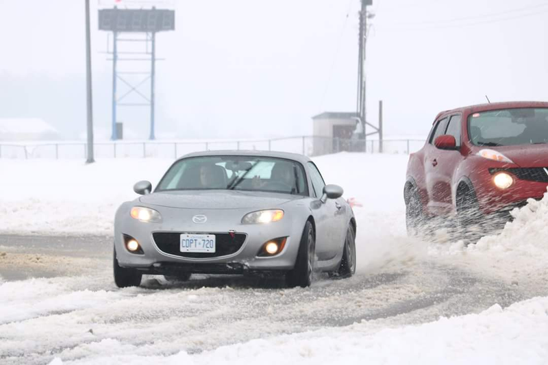 Miata drift ft. me stuck. Photo Credit: Clipping Point Media
